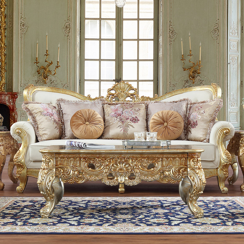 Sofa in Metallic Antique Gold