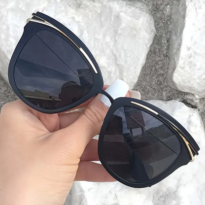 Vintage Cat Eye Metal Frame Sunglasses Polarized Mirrored Sun Glasses Rose Gold Eyewear For Women Trendy Shades