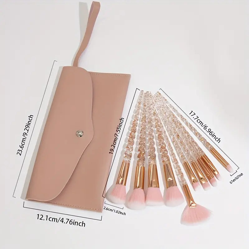 10pcs Unicorn Makeup Brushes Sets With Bag Foundation Powder Cosmetic Blush Eyeshadow Women Beauty Glitter Make Up Brush Tools