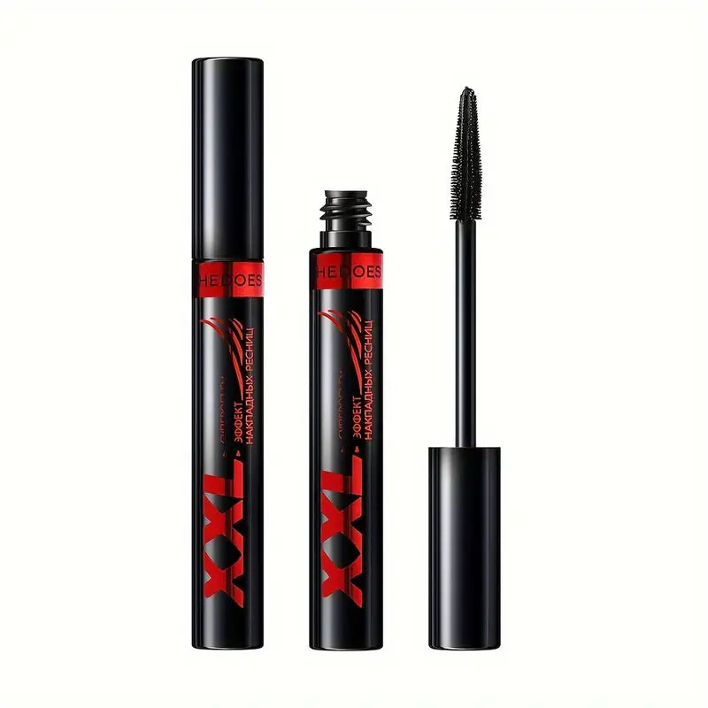 Volumizing and Lengthening Black Mascara - Thick, Curling, and Holding Formula for Long-Lasting Lashes