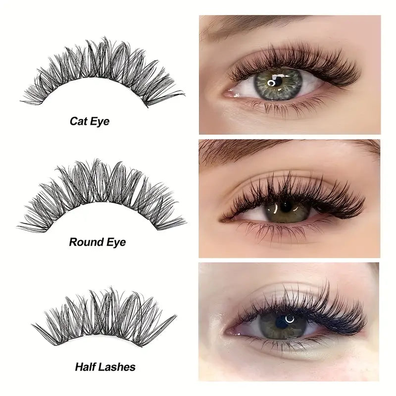 Express Your Style with Our DIY Home Eyelash Extension Kit - 200 Pcs Assorted Styles & Curls, Natural-Looking, Reusable Wispy Lashes, 10-18mm