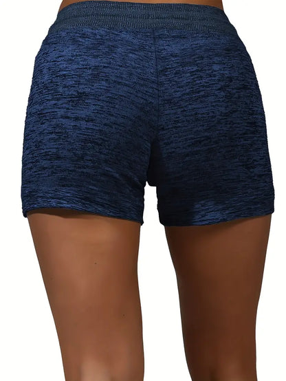 Women's Summer Casual Shorts: Anchor Print Drawstring Elastic Waist Shorts