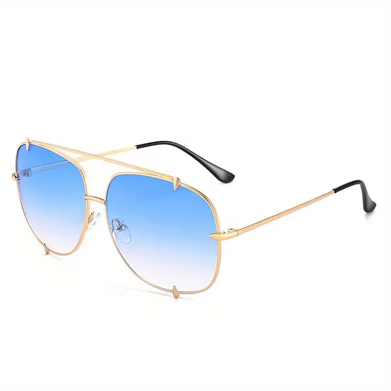 New Aviator Sunglasses Oversized Pilot Sunscreen Glasses Unisex Gradient Lens Boho Shades For Women Men Valentine's Gift For Her