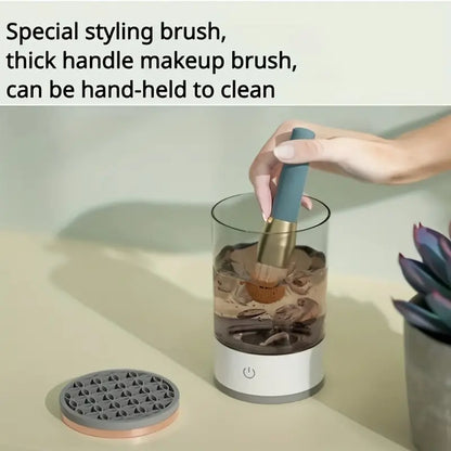 3 In 1 Makeup Brush Fully Automatic Cleaner, Equipped With The Functions Of Cleaning, Drying, And Storing Makeup Brushes, A Makeup Brush Cleaning Tool, A Rechargeable Lazy Electric Cleaning Tool, An Automatic Cleaning Brush, And A Fast Drying Tool