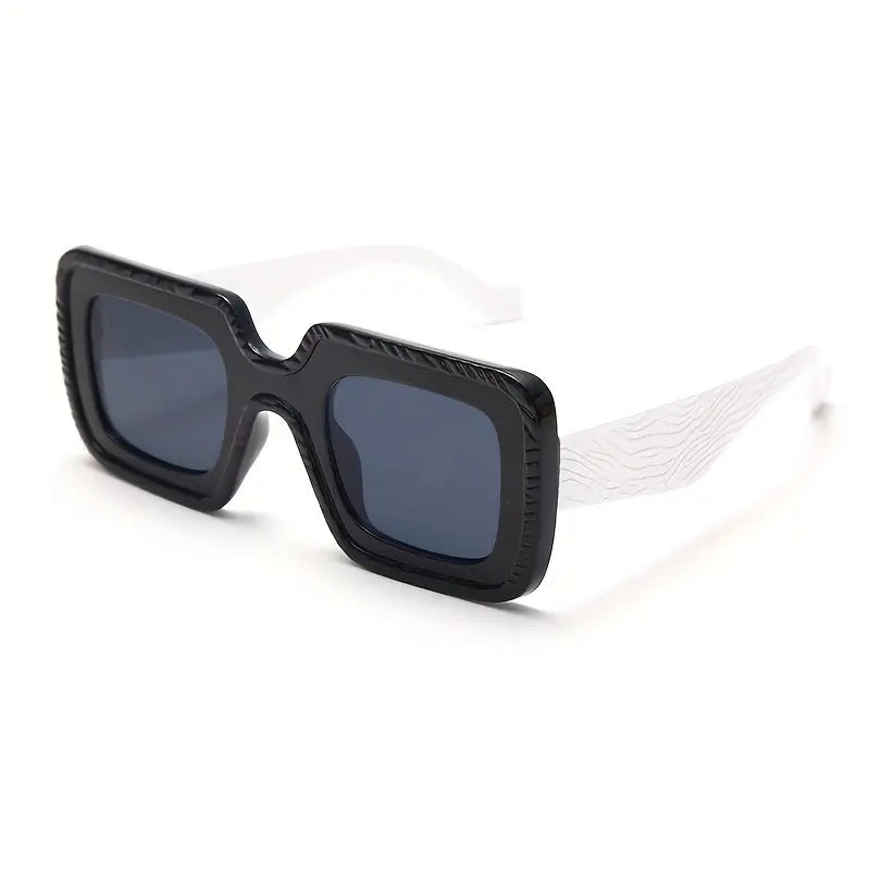 Color Block Square Sunglasses For Women Men Y2K Mod Fashion Anti Glare Sun Shades Props For Beach Party Travel