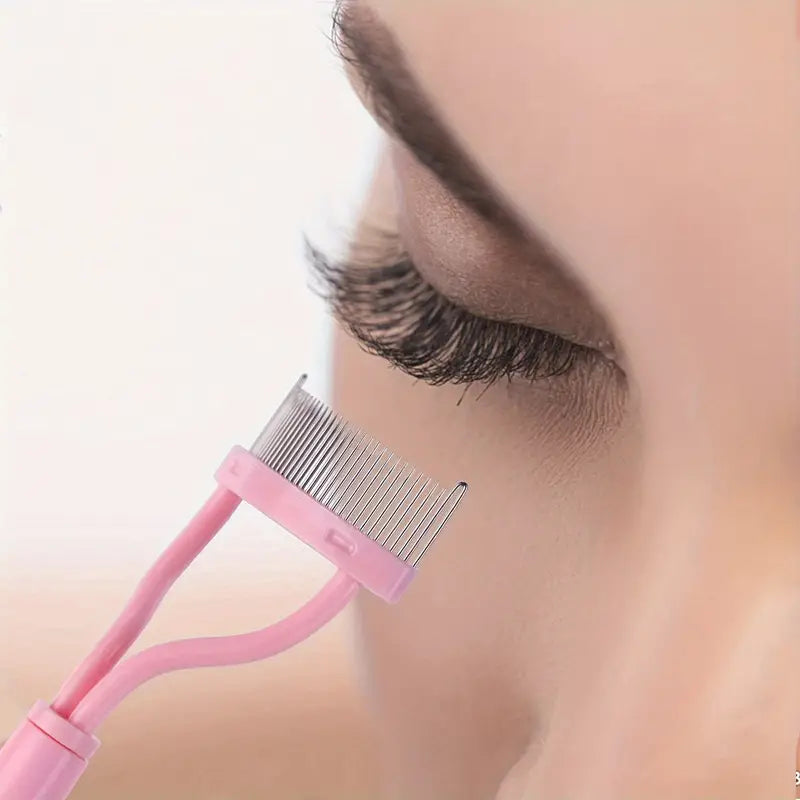 Eyelash Comb Separator Eyelash Mascara Brush And Comb Lash Separator With Comb Cover Arc Designed Cosmetic Brushes Tool (1PCS)