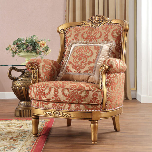 Living Room Chair Perfect Brown & Gold