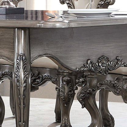 Dining Table in Antique Silver Grey Brown