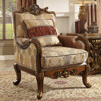 3pc Sofa Set Living Room Set in Antique Gold