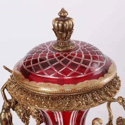 Ruby Palace Vase Bronze – Ruby Red – Gold