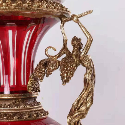 Ruby Palace Vase Bronze – Ruby Red – Gold