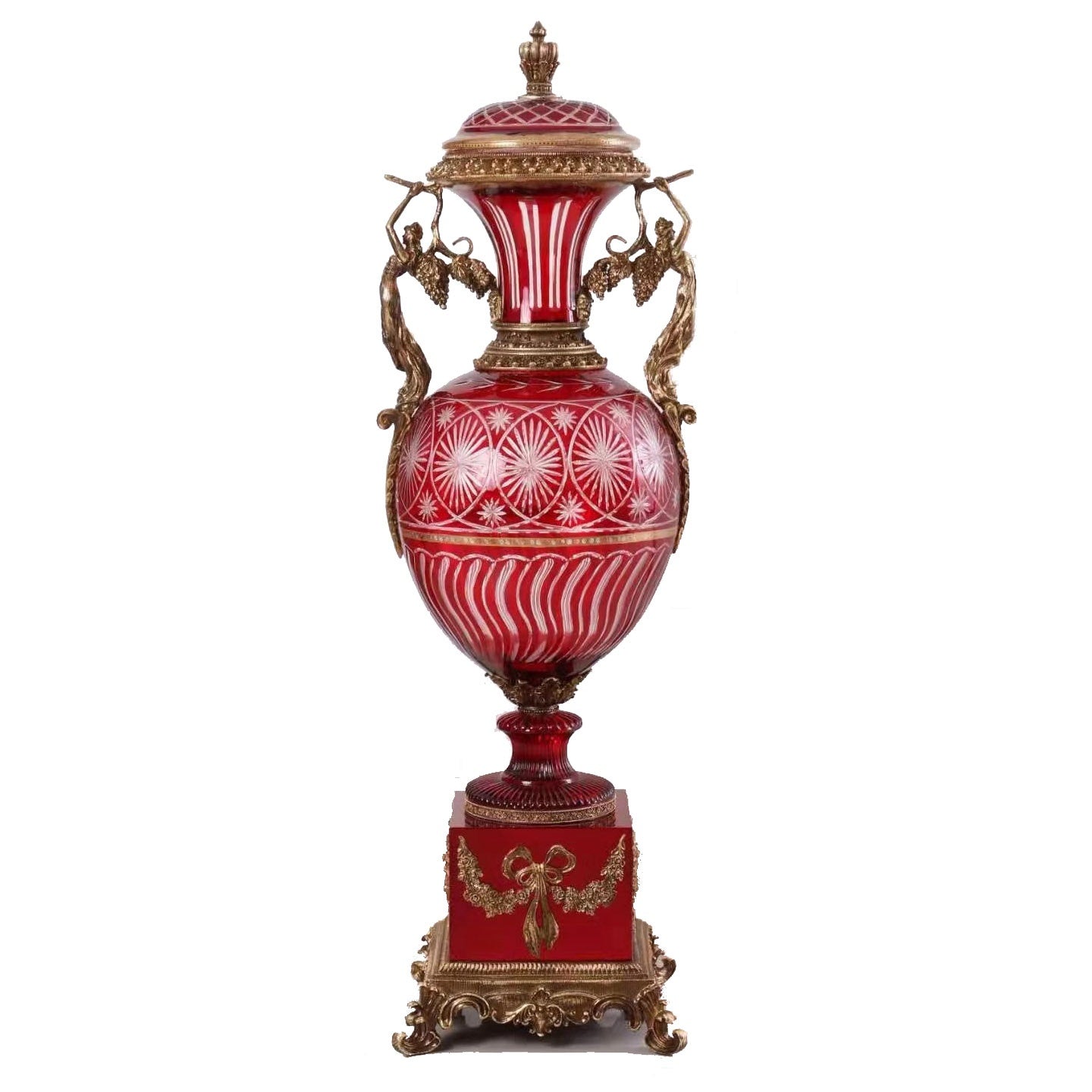 Ruby Palace Vase Bronze – Ruby Red – Gold