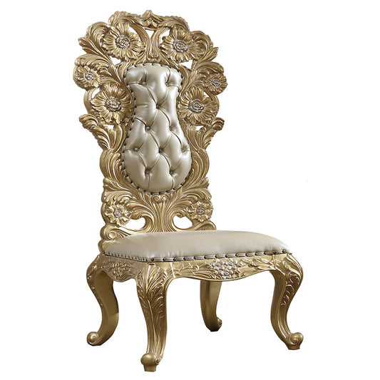 Side Chair in Metallic Antique Gold