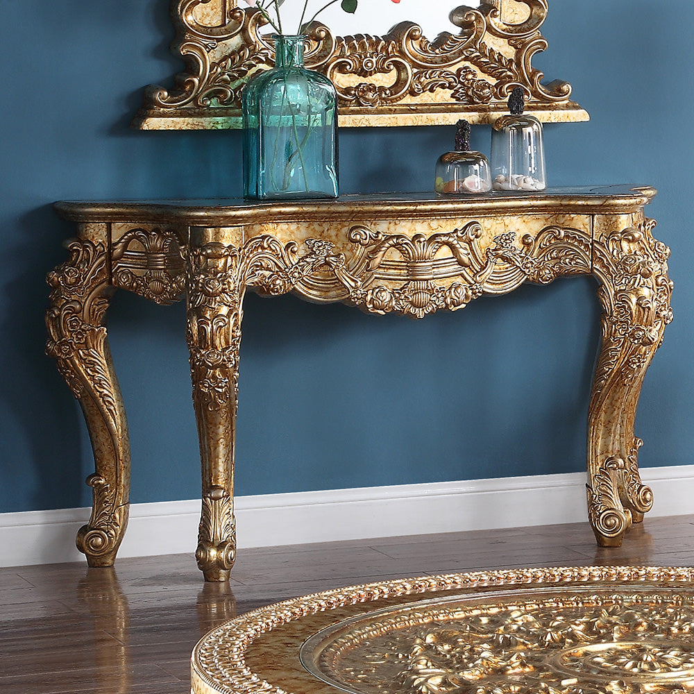 Console Table in Gold