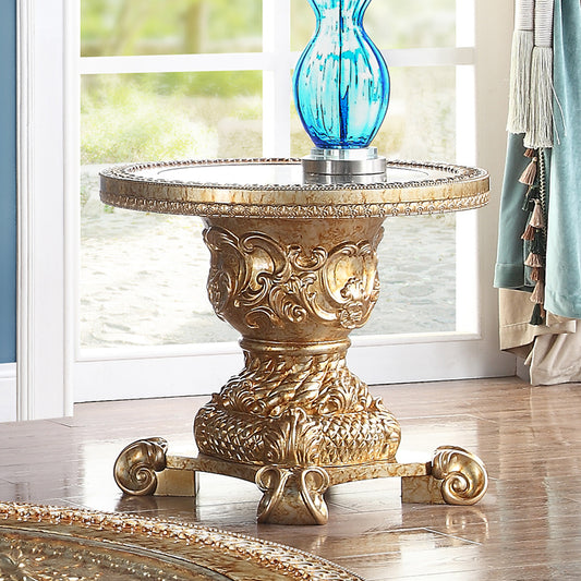 End Table in Gold