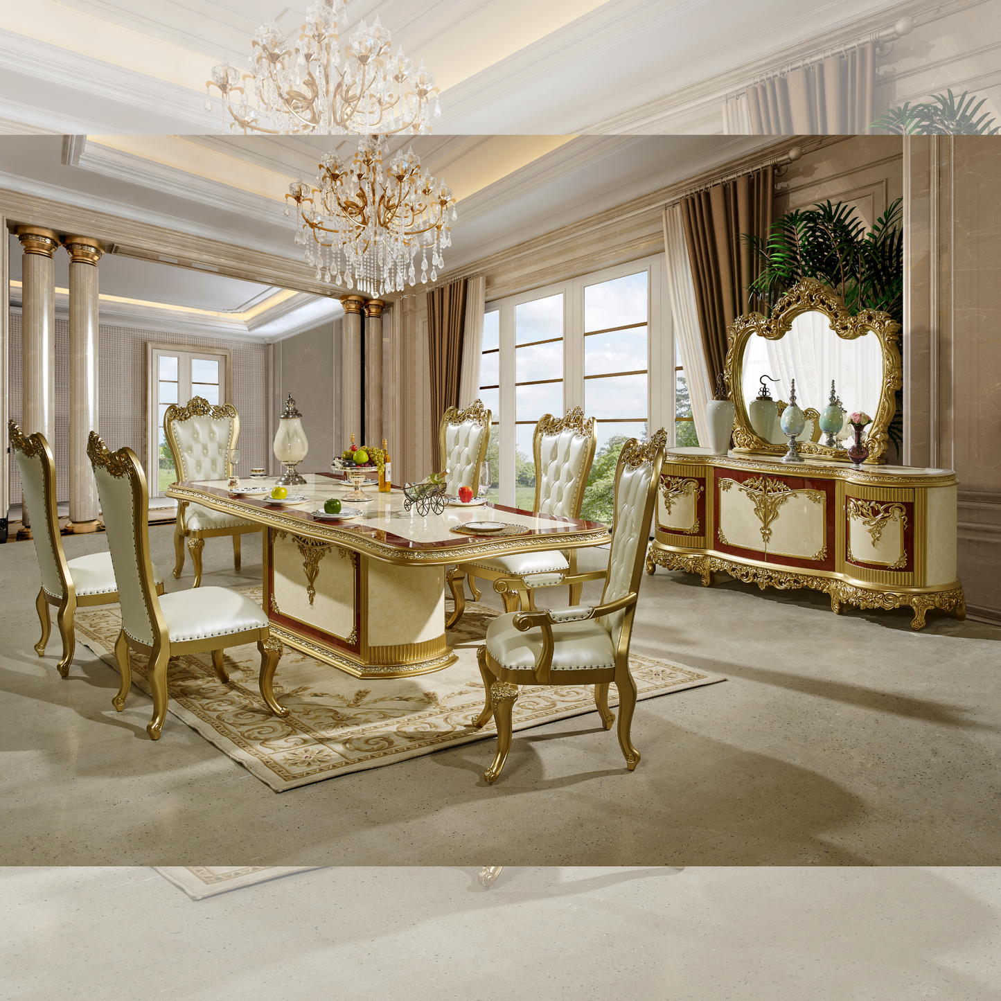 9 PC Formal Dining Set