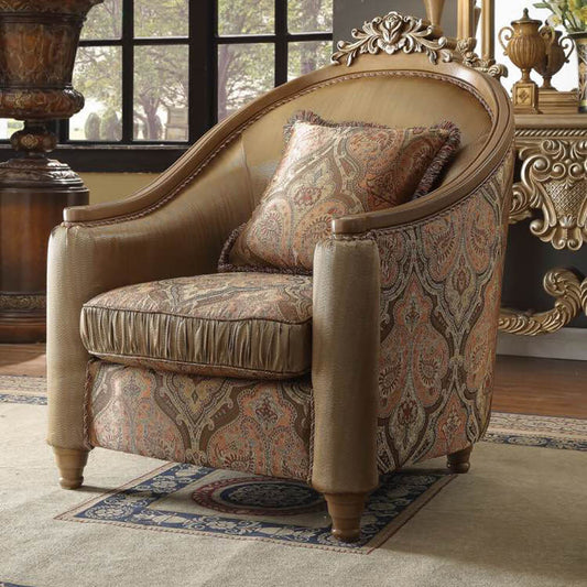 Accent Chair Antique Brown