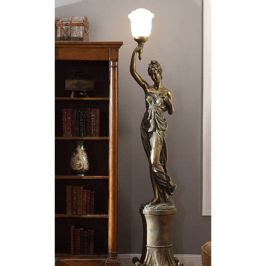 B Face Left Lamp Antique Gold