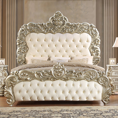 5pc Bedroom Set Metallic Champagne