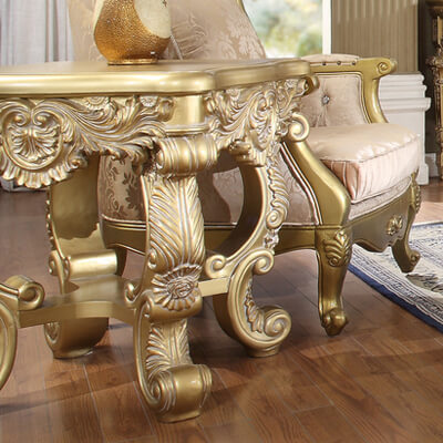 End Table Metallic Gold