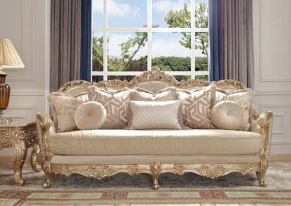 3pc Sofa Set Living Room Set in Champagne