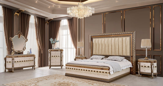 5 PC LUXURY KING SIZE BEDROOM SET