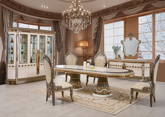 9 PC DINING SET FORMAL EUROPEAN DINING ROOM DINING ROOM SET