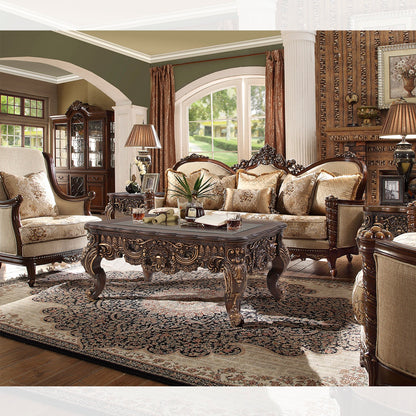 3pc Sofa Set Living Room Set in Extra Dark Walnut