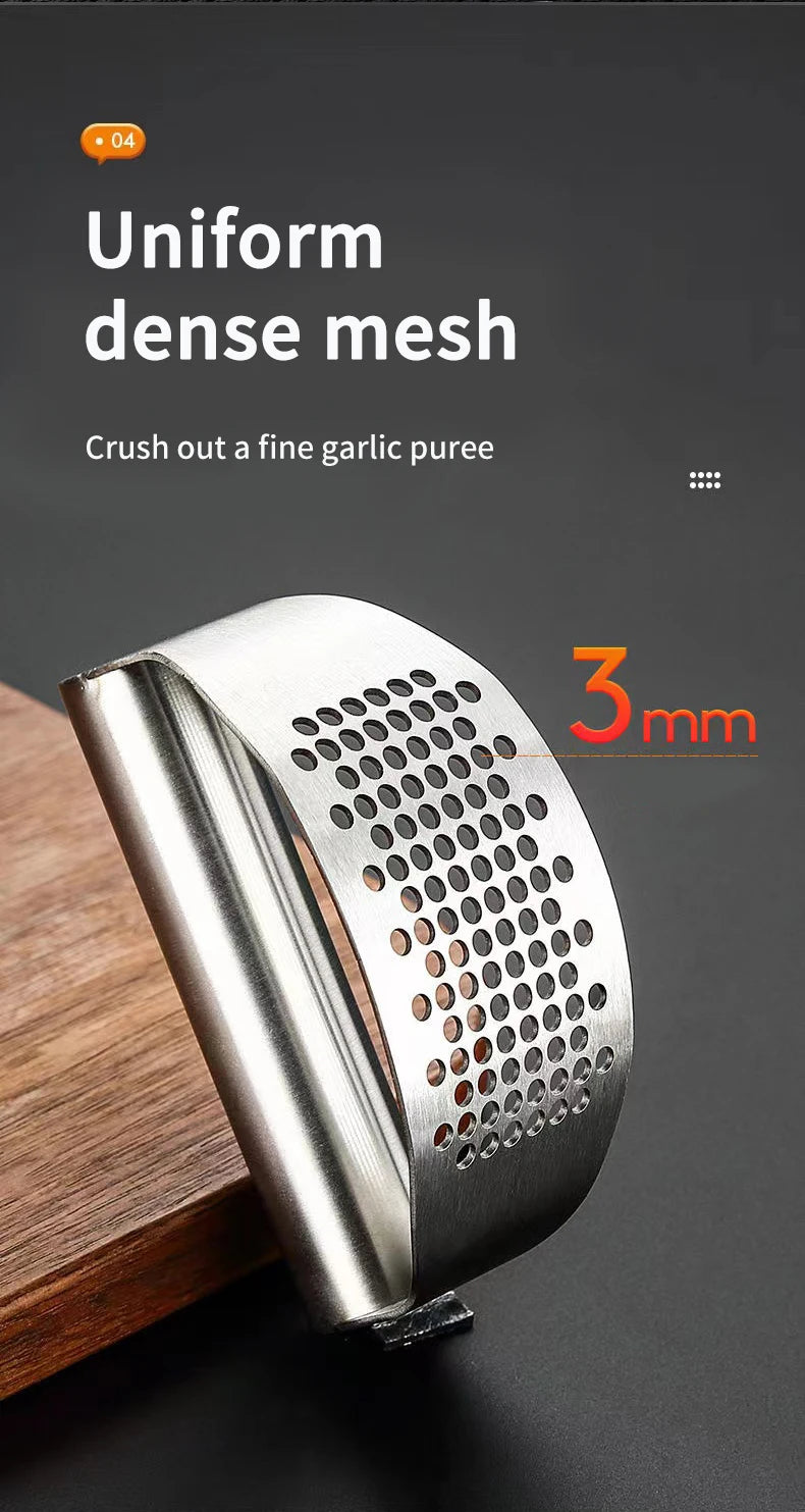 Stainless Steel Garlic Press Garlic Mincer Crusher Manual Chopping Garlic Tool Fruit Vegetable Tools Kitchen Accessories Gadget