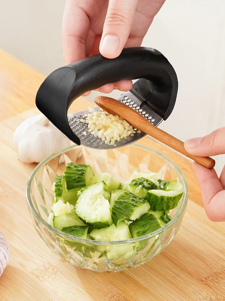 Stainless Steel Garlic Press Garlic Mincer Crusher Manual Chopping Garlic Tool Fruit Vegetable Tools Kitchen Accessories Gadget