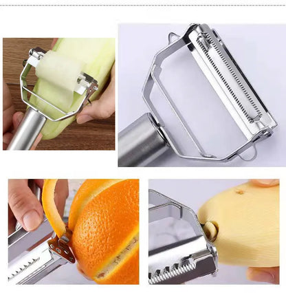 Stainless Steel Multifunctional Kitchen Peeler Vegetable Fruit Peeler Durable Potato Slicer Household Shredder Carrot Peeler