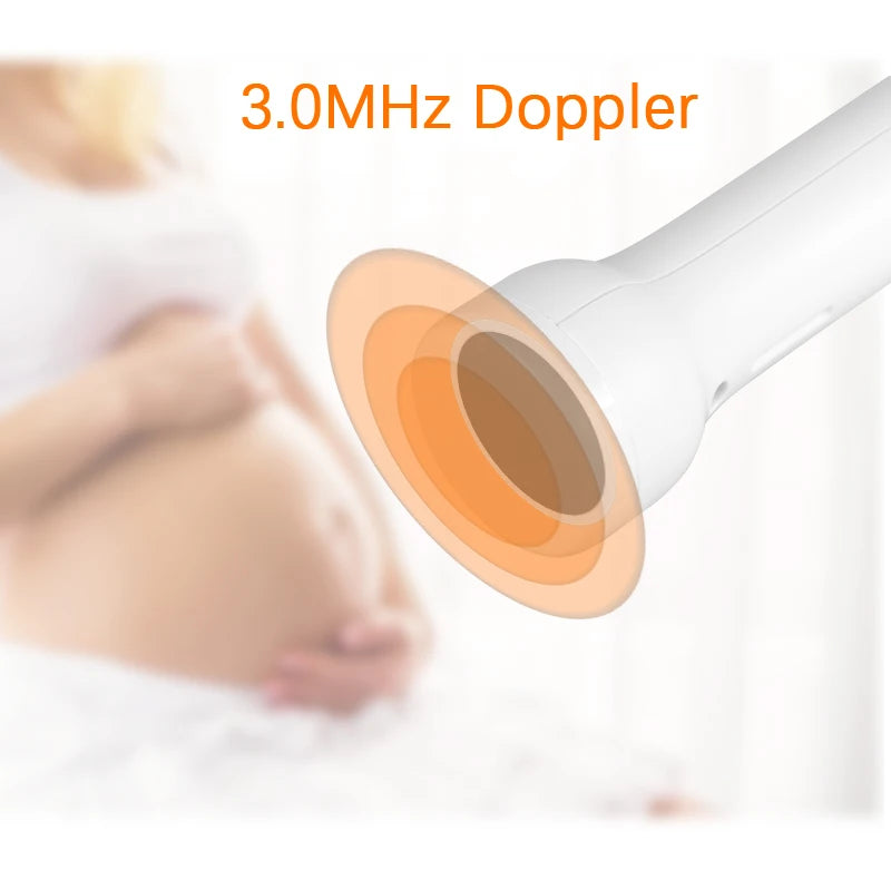 Upgraded 3.0MHz Doppler Fetal Heart rate Monitor Home Pregnancy Baby Fetal Sound Heart Rate Detector LCD Display No Radiation Fetal Heart Rate Monitor - Monitor Your Baby's Health with Ease!