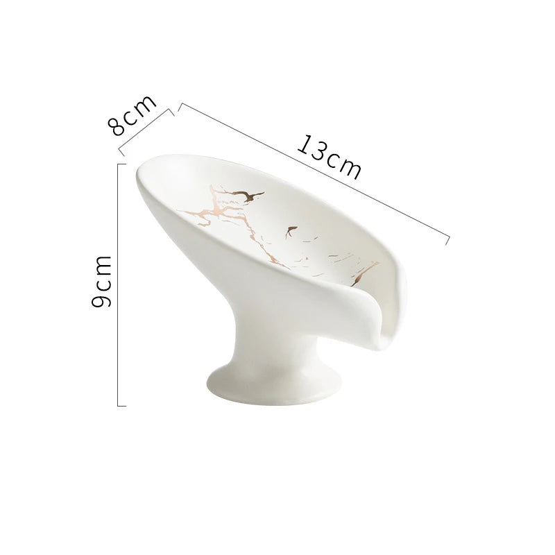 Leaf Shape Soap Tray Soap Box Non-slip Drain Soap Dish With Suction Cup Sponge Bar Soap Holder Bathroom Accessories