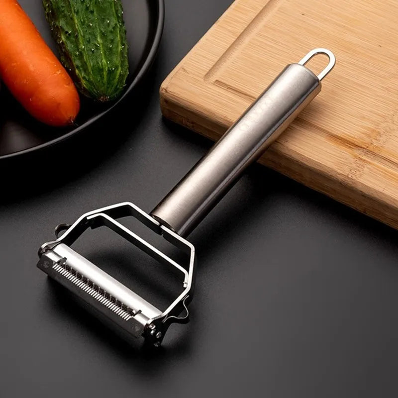 Stainless Steel Multifunctional Kitchen Peeler Vegetable Fruit Peeler Durable Potato Slicer Household Shredder Carrot Peeler