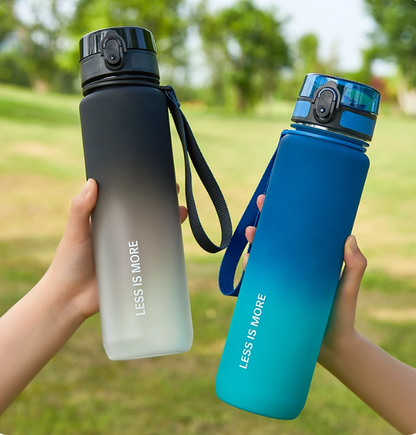 1000ml Portable Cup Gradient Color Leak-proof Plastic Water Bottle Large Capacity Outdoor Travel Sports Fitness Jugs Drinkware Gym Cup