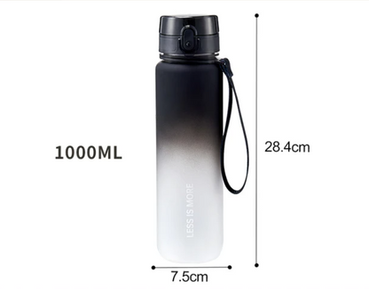 1000ml Portable Cup Gradient Color Leak-proof Plastic Water Bottle Large Capacity Outdoor Travel Sports Fitness Jugs Drinkware Gym Cup