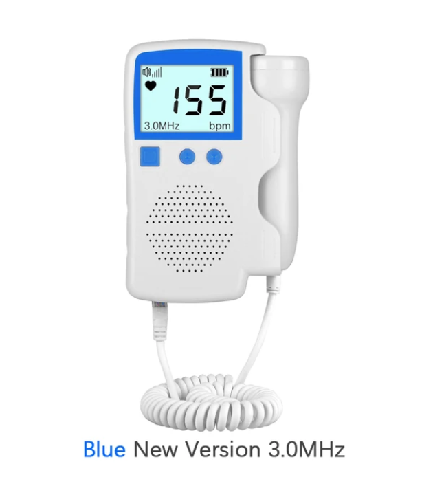 Upgraded 3.0MHz Doppler Fetal Heart rate Monitor Home Pregnancy Baby Fetal Sound Heart Rate Detector LCD Display No Radiation Fetal Heart Rate Monitor - Monitor Your Baby's Health with Ease!