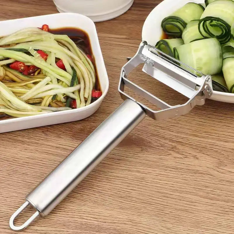 Stainless Steel Multifunctional Kitchen Peeler Vegetable Fruit Peeler Durable Potato Slicer Household Shredder Carrot Peeler