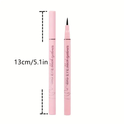 Pinkish Rod Black Liquid Eyeliner Pen, Fast Drying Long-lasting Smudge Proof Makeup Holding Eyeliner Pen