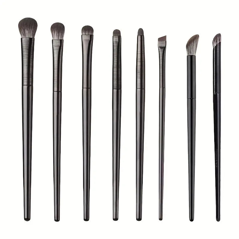 8pcs Eyeshadow Brush Set For Blending, Smudging, Winged Liner, Crease, Highlighting, Small Detailing And More, For Delicate Eye Makeup