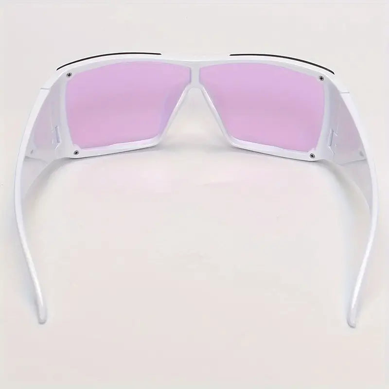 Y2K One-piece Fashion Sunglasses For Women Men Futuristic Anti Glare Sun Shades For Cycling Beach Party