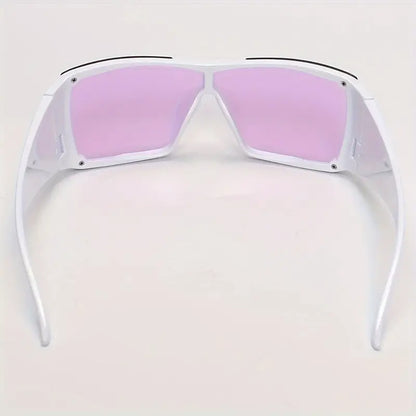 Y2K One-piece Fashion Sunglasses For Women Men Futuristic Anti Glare Sun Shades For Cycling Beach Party