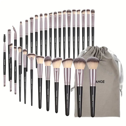 MAANGE Pro Makeup Set, 30 Premium Nylon Bristles Brushes, ABS Rod, Ideal for Normal Skin, Perfect Christmas Gift for Beauty Enthusiasts