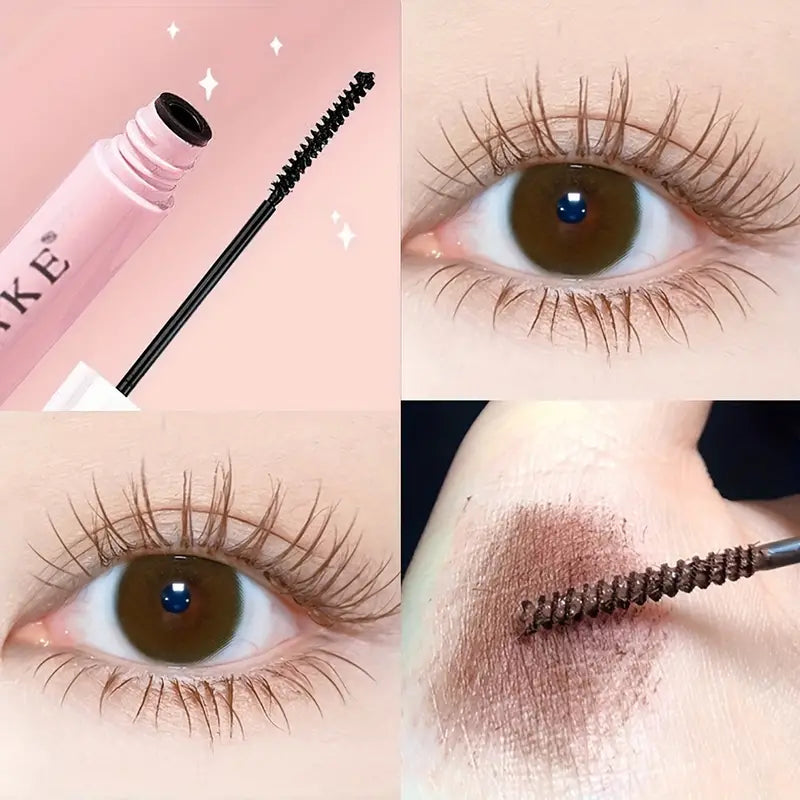 Mascara tube rose imperméable : cils longs et fins et formule végétalienne | Convient à tous les types de peau 