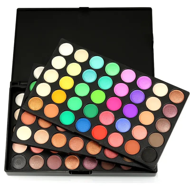 POPFEEL Palette de fards à paupières de plus de 19 couleurs sans cruauté envers les animaux - Ensemble de maquillage pour les yeux compact 3 en 1 multicolore aux finitions mates et chatoyantes pour un glamour en déplacement 