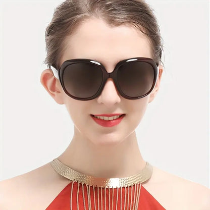 Polarized Oval Sunglasses For Women Luxury Gradient Fashion Outdoor Sun Shades For Driving Beach Travel