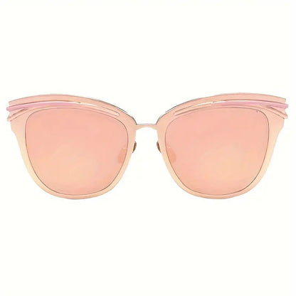 Vintage Cat Eye Metal Frame Sunglasses Polarized Mirrored Sun Glasses Rose Gold Eyewear For Women Trendy Shades