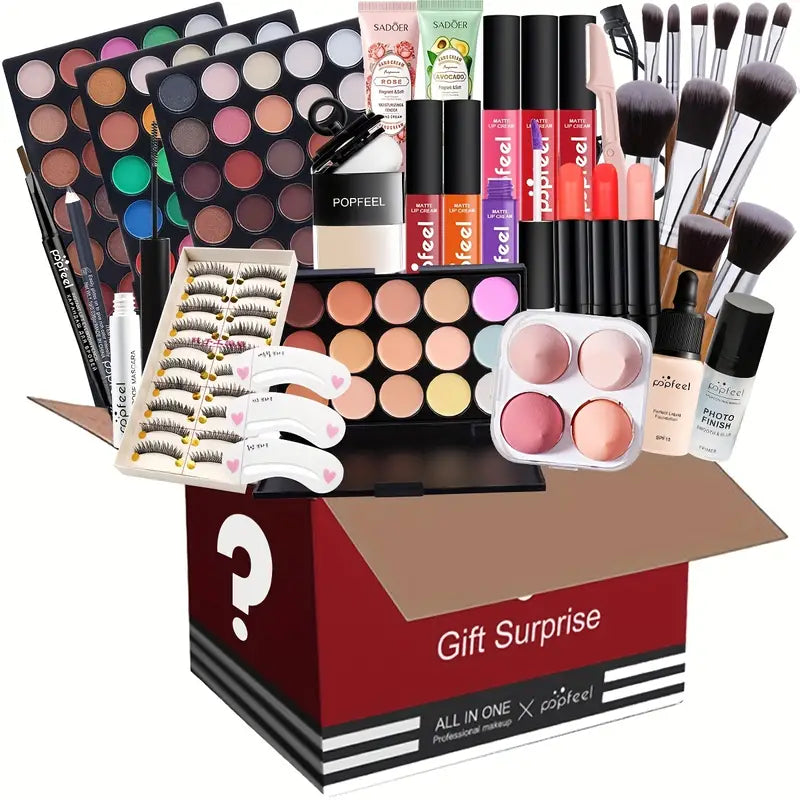 Coffret de maquillage de luxe tout-en-un – Parfait pour toutes les occasions – Couleurs vives pour des looks époustouflants – Cadeau surprise idéal pour la fête des mères et le festival 