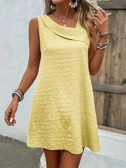 Loose Mini Tank Dress, Sleeveless Casual Dress For Summer & Spring, Women's Clothing