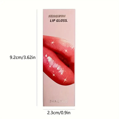 1pc Sparkling Glitter Lip Gloss, Stacked Lipstick Lip Glaze Shimmer With A Good Looking, Moisturizing Tinted Gel, Anti-Cracking Tinted Lip Balm For Autumn And Winter Valentine's Day Gifts